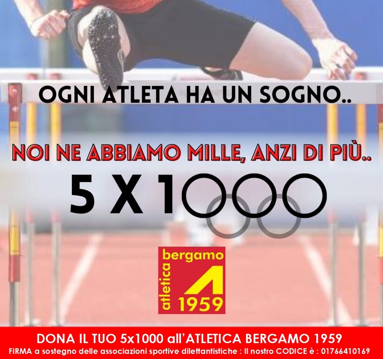 Dona il tuo 5x1000 ad Atletica Bergamo 1959